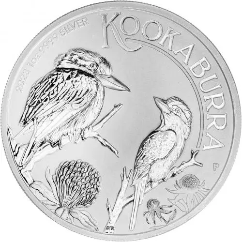 2023 Silver Bullion 1 Ounce Kookaburra Elizabeth II Australian Dollar $1  Coin Single Australia Perth Mint reverse
