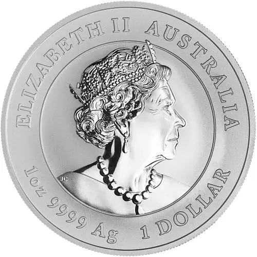 2022 Silver Bullion 1 Ounce Lunar Elizabeth II Year of the Tiger Australian Dollar $1  Coin Single Australia Perth Mint obverse