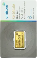 2.5g Gold Umicore Bar Pre-Owned