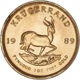 1989 1 oz Gold Krugerrand Bullion Coin 