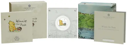2020 Winnie the Pooh & Friends Silver Proof 'Winnie' 50p Coin display