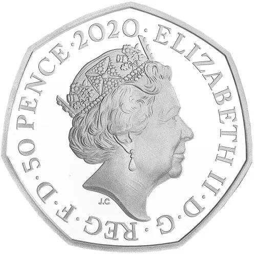 2020 Winnie the Pooh & Friends Silver Proof 'Piglet' 50p Coin obverse