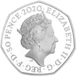 2020 Winnie the Pooh & Friends Silver Proof 'Piglet' 50p Coin obverse