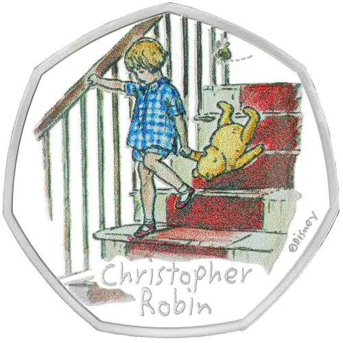 2020 Winnie the Pooh & Friends Silver Proof 'Christopher Robin' 50p Coin reverse