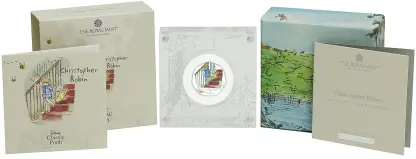 2020 Winnie the Pooh & Friends Silver Proof 'Christopher Robin' 50p Coin display