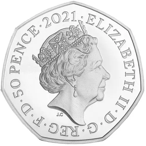 2021 Winnie the Pooh & Friends Silver Proof 'Tigger' 50p Coin obverse