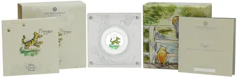 2021 Winnie the Pooh & Friends Silver Proof 'Tigger' 50p Coin display
