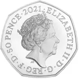2021 Winnie the Pooh & Friends Silver Proof 'Tigger' 50p Coin obverse