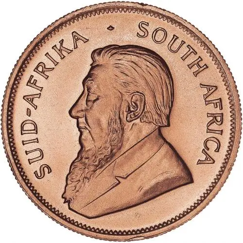 1990 1 oz Gold Krugerrand Bullion Coin obverse chards image crop