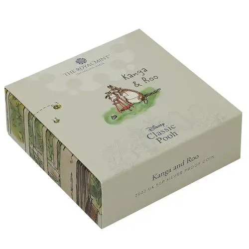 2022 Winnie the Pooh & Friends Silver Proof  'Kanga & Roo' 50p Coin box