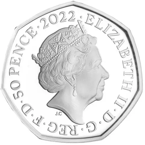 2022 Winnie the Pooh & Friends Silver Proof  'Kanga & Roo' 50p Coin obverse