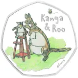 2022 Winnie the Pooh & Friends Silver Proof  'Kanga & Roo' 50p Coin