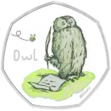 2021 Winnie the Pooh & Friends Silver Proof 'Owl' 50p Coin