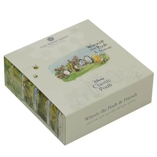 2021 Winnie the Pooh & Friends Silver Proof 50p Coin box