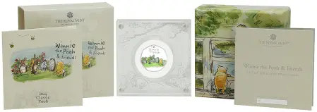 2021 Winnie the Pooh & Friends Silver Proof 50p Coin display