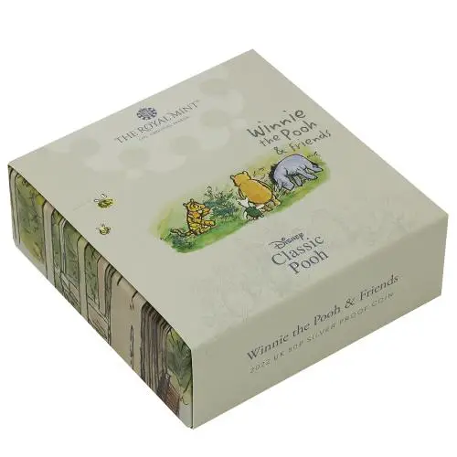 2022 Winnie the Pooh & Friends Silver Proof 50p Coin box