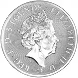2023 Silver Bullion 2 Ounce Tudor Beasts Yale of Beaufort Coin obverse