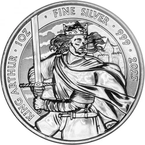 2023 Silver Bullion 1 Ounce Myths & Legends Elizabeth II King Arthur Pound Sterling  Coin Single United Kingdom The Royal Mint reverse