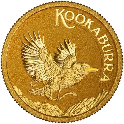 2024 Australian Kookaburra 0.1 oz Gold Bullion Coin reverse