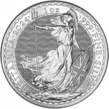 2024 Silver Britannia 1 oz Bullion Coin Pre-Owned