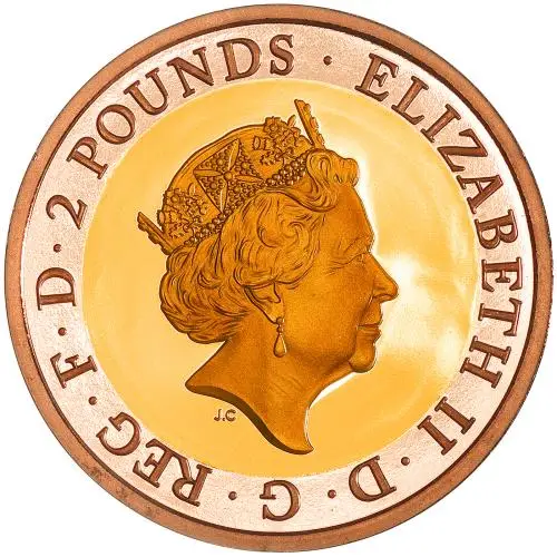  2018 RAF Centenary 'Vulcan' £2 Gold Proof Coin obverse