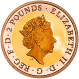  2018 RAF Centenary 'Vulcan' £2 Gold Proof Coin obverse