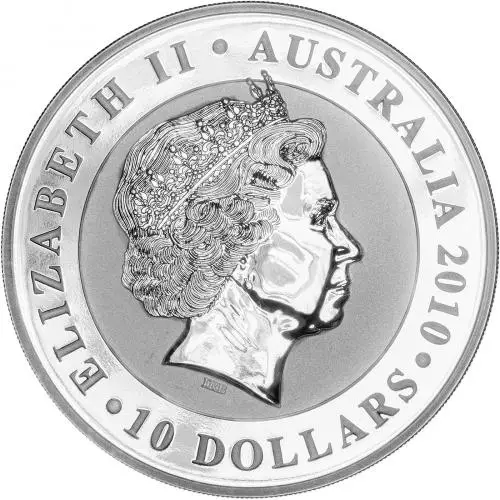 2010 Silver Bullion 10 Ounce Koala Coin Single Australia Perth Mint obverse