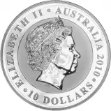 2010 Silver Bullion 10 Ounce Koala Coin Single Australia Perth Mint obverse