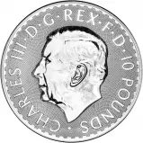 2024 Britannia 10 oz Silver Bullion Coin obverse