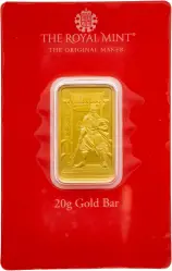 20g Gold Bar The Royal Mint 'Guan Gong' Pre-Owned