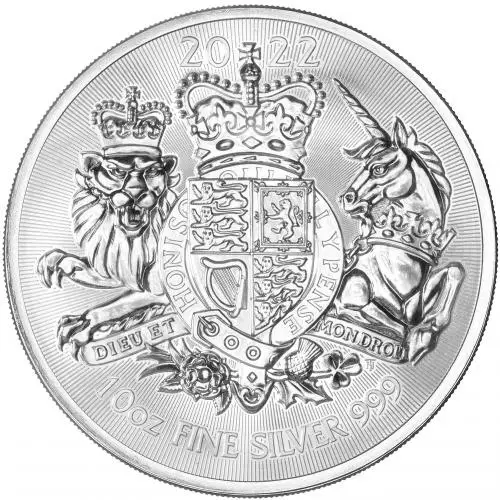 2022 Silver Royal Arms 10 oz Bullion Coin (Pre-Owned) reverse 22