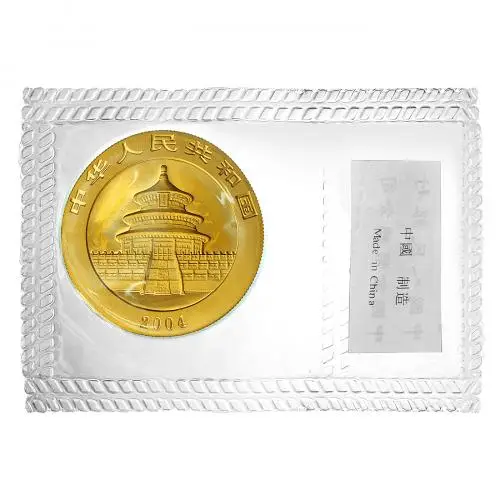 2004 Gold Bullion 1 Ounce Panda 500 Yuan  Coin Single China People's Bank of China obversecrop