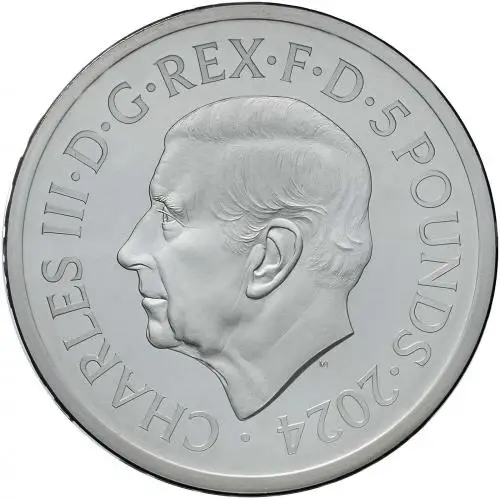 2024 St George and the Dragon 2 oz Silver Proof Coin obverse image crop