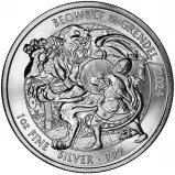 2024 Beowulf and Grendel 'Myths & Legends' 1 oz Silver Bullion Coin