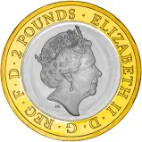 2018 Silver Proof Piedfort RAF Centenary Elizabeth II Badge Pound Sterling £2  Coin obverse
