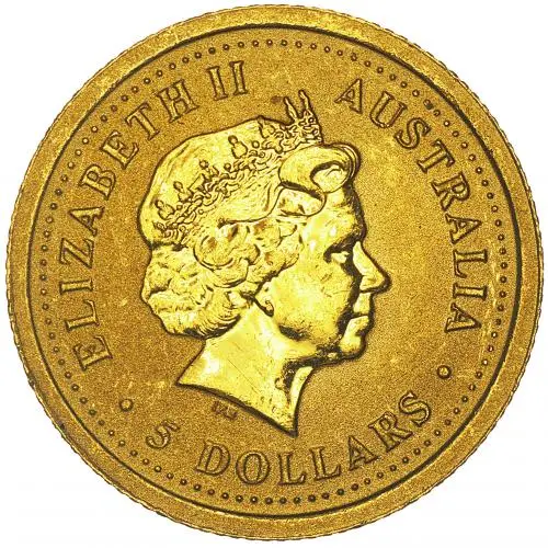 2001 Australian Lunar 0.05 oz Year of the Snake Bullion Coin obverse
