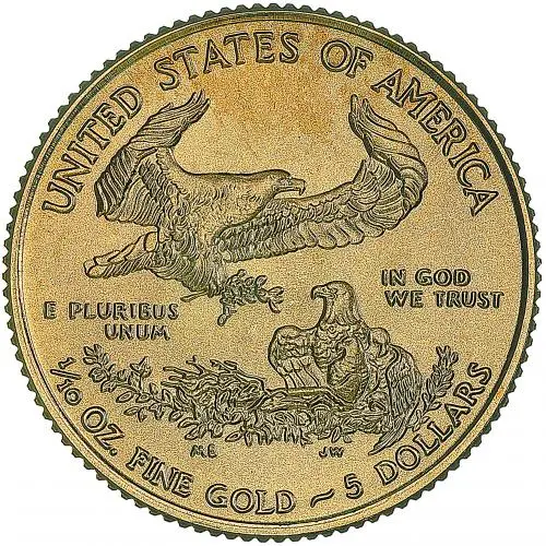 2020 Gold Eagle 0.1 oz Bullion Coin reverse