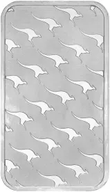 Silver Bullion 1 Ounce Minted Kangaroo Style  Bar Perth Mint obv