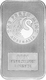 Silver Bullion 1 Ounce Minted Kangaroo Style  Bar Perth Mint
