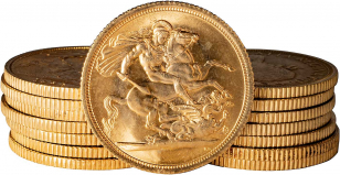 貨幣 1907 Gold Sovereign Edward VII Melbourne 1907-M Edward VII Sovereign PCGS MS62 | Melbourne