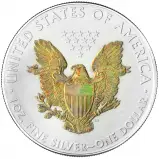 2010 Silver Bullion 1 Ounce Eagle Holographic Gilded  Coin obverse