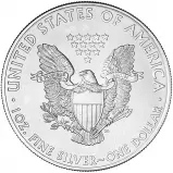 2009 Silver Bullion 1 Ounce Eagle Gilded Coin  reverse