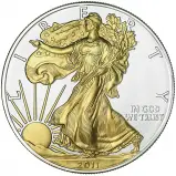 2011 Silver Bullion 1 Ounce Eagle Gilded Coin