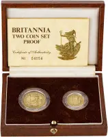 1987 Gold Proof Britannia Coin Set - 2 Coins