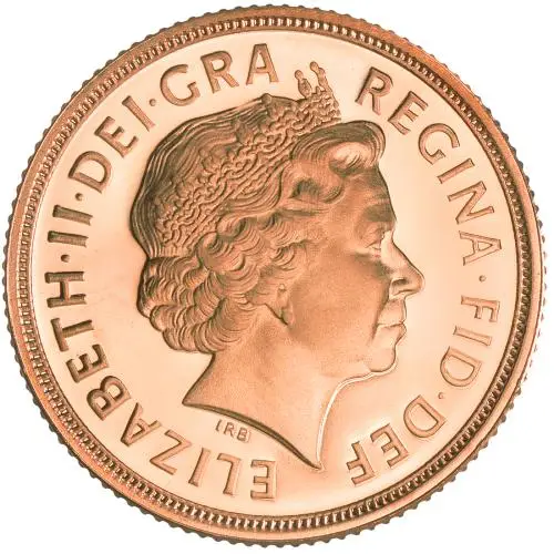 2004 Gold Proof Full Sovereign Elizabeth II  Coin Without Box Without Cert obverse