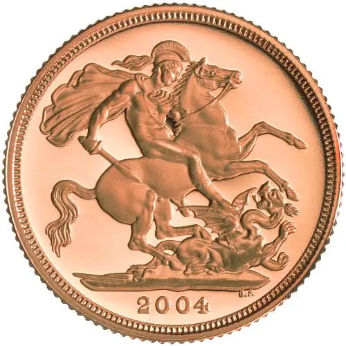 2004 Gold Proof Full Sovereign Elizabeth II  Coin Without Box Without Cert reverse