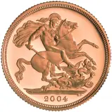 2004 Gold Proof Full Sovereign Elizabeth II  Coin Without Box Without Cert
