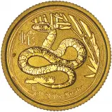 2013 Gold 0.1 oz Lunar Year of the Snake Australian $15  Coin 