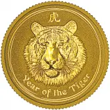 2010 Gold Bullion 0.1 oz Lunar Year of the Tiger Australian $15 Coin