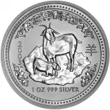 2003 Year of the Goat Australian Lunar 1 oz Silver Bullion Perth Mint Coin